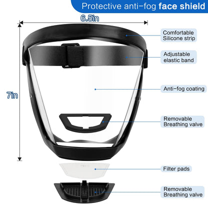 Anti-Fog Full Face Shield — ANSI Z87 Rated Protective Safety Visor