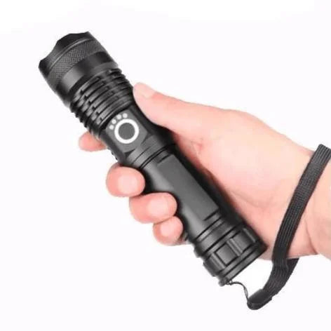 Ultra-Bright XHP50.2 LED Flashlight — High-Lumen Tactical Torch