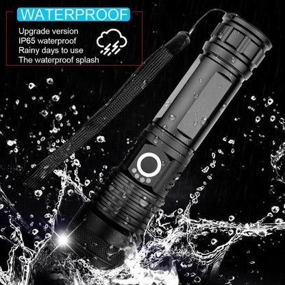 Ultra-Bright XHP50.2 LED Flashlight — High-Lumen Tactical Torch
