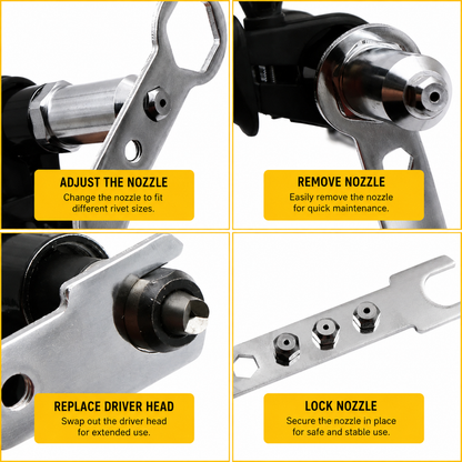 Drill Rivet Adapter Set — Convert Any Drill Into a Riveting Tool