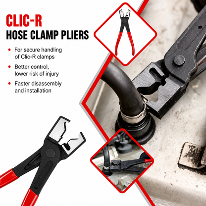 Hose Clamp Pliers Set — Straight & Angled Spring Clamp Tool Kit