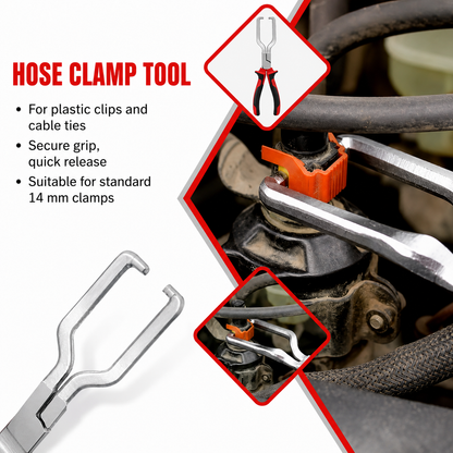 Hose Clamp Pliers Set — Straight & Angled Spring Clamp Tool Kit