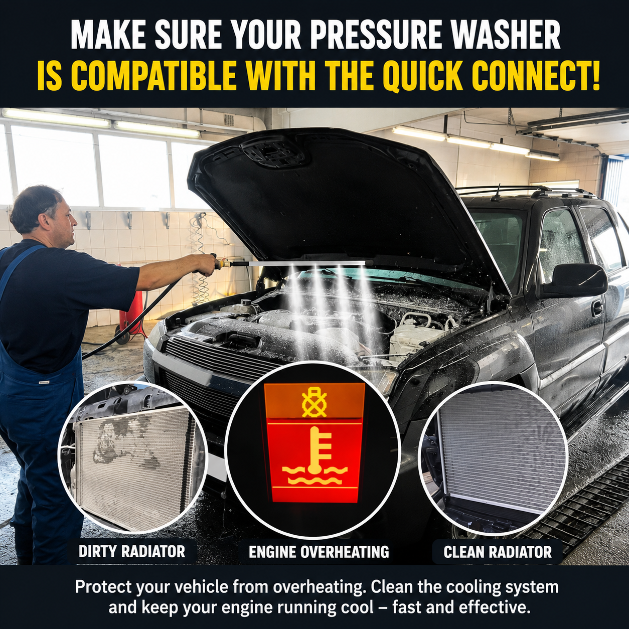 Radiator Flush Wand — 4500 PSI High-Pressure Cleaning Tool