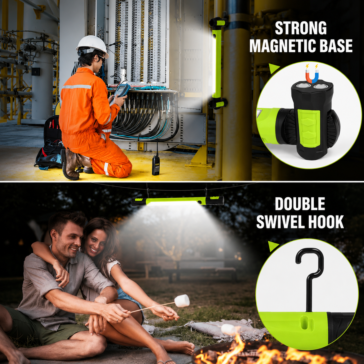 Rechargeable COB Work Light — 3000-Lumen Magnetic Job Light