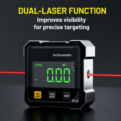 Digital Angle Finder — Dual-Laser Magnetic Measuring Tool