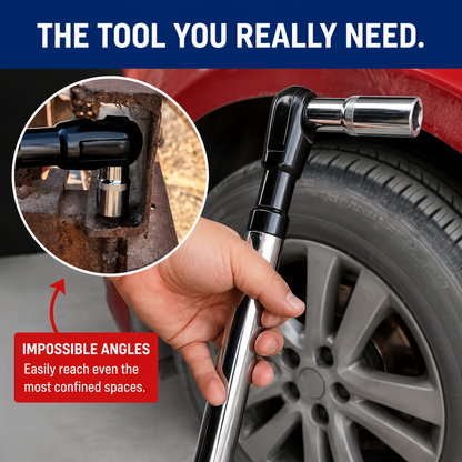 1/2 in Right-Angle Socket Adapter — Industrial Torque Extension Tool
