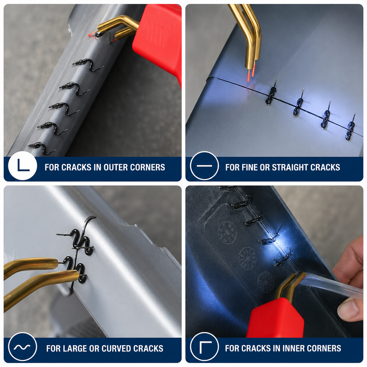 Plastic Repair Welding Kit — Reinforcing Hot Staple Repair Tool