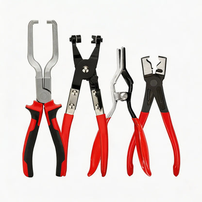 Hose Clamp Pliers Set — Straight & Angled Spring Clamp Tool Kit