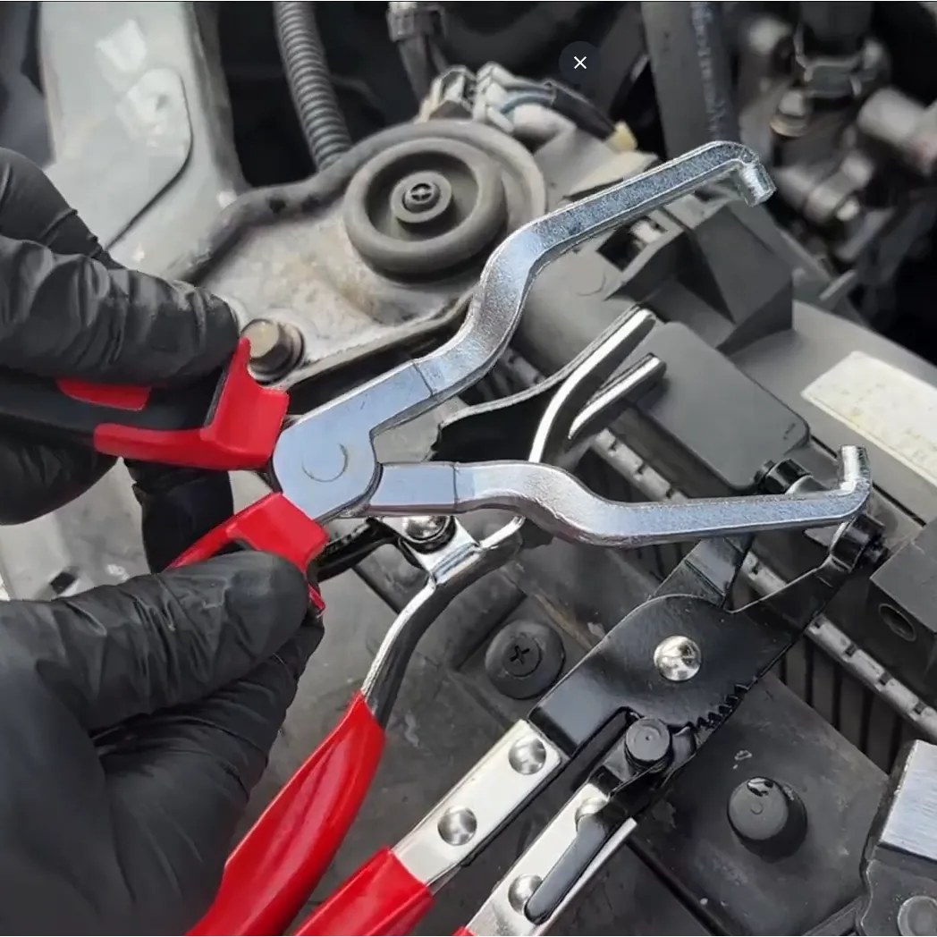 Hose Clamp Pliers Set — Straight & Angled Spring Clamp Tool Kit