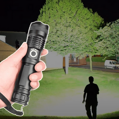 Ultra-Bright XHP50.2 LED Flashlight — High-Lumen Tactical Torch