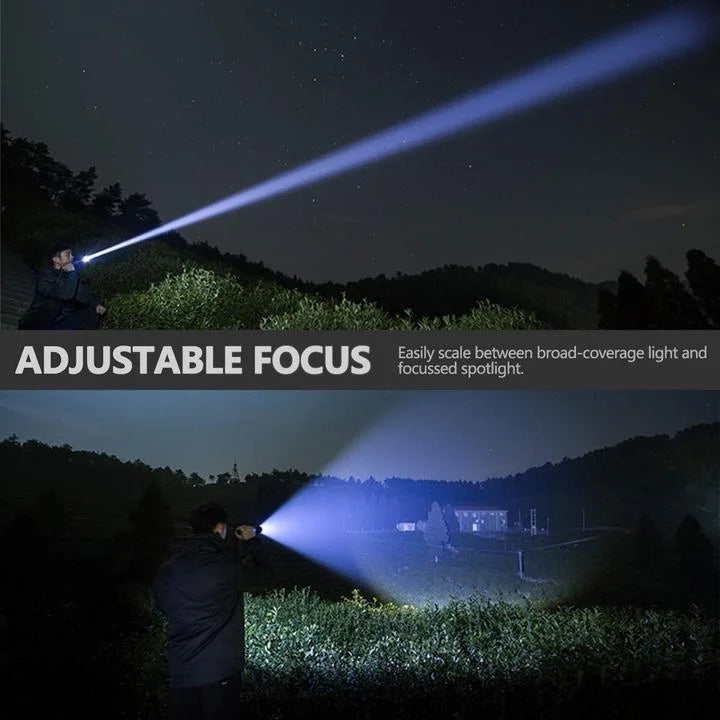 Ultra-Bright XHP50.2 LED Flashlight — High-Lumen Tactical Torch