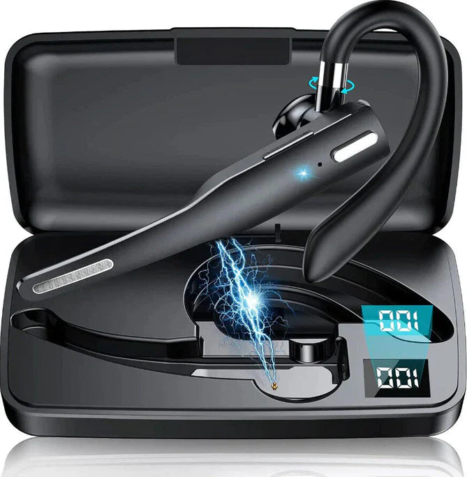 Bluetooth 5.1 Noise-Cancelling Trucker Headset — Dual Mic Wireless Earpiece
