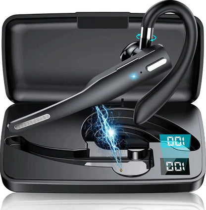 Bluetooth 5.1 Noise-Cancelling Trucker Headset — Dual Mic Wireless Earpiece