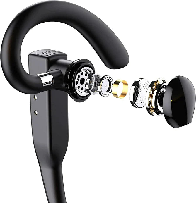 Bluetooth 5.1 Noise-Cancelling Trucker Headset — Dual Mic Wireless Earpiece