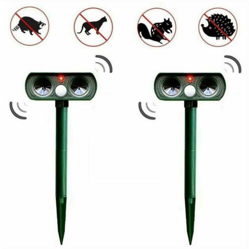 Solar-Powered Infrared Animal & Pest Repeller — Outdoor Garden Use